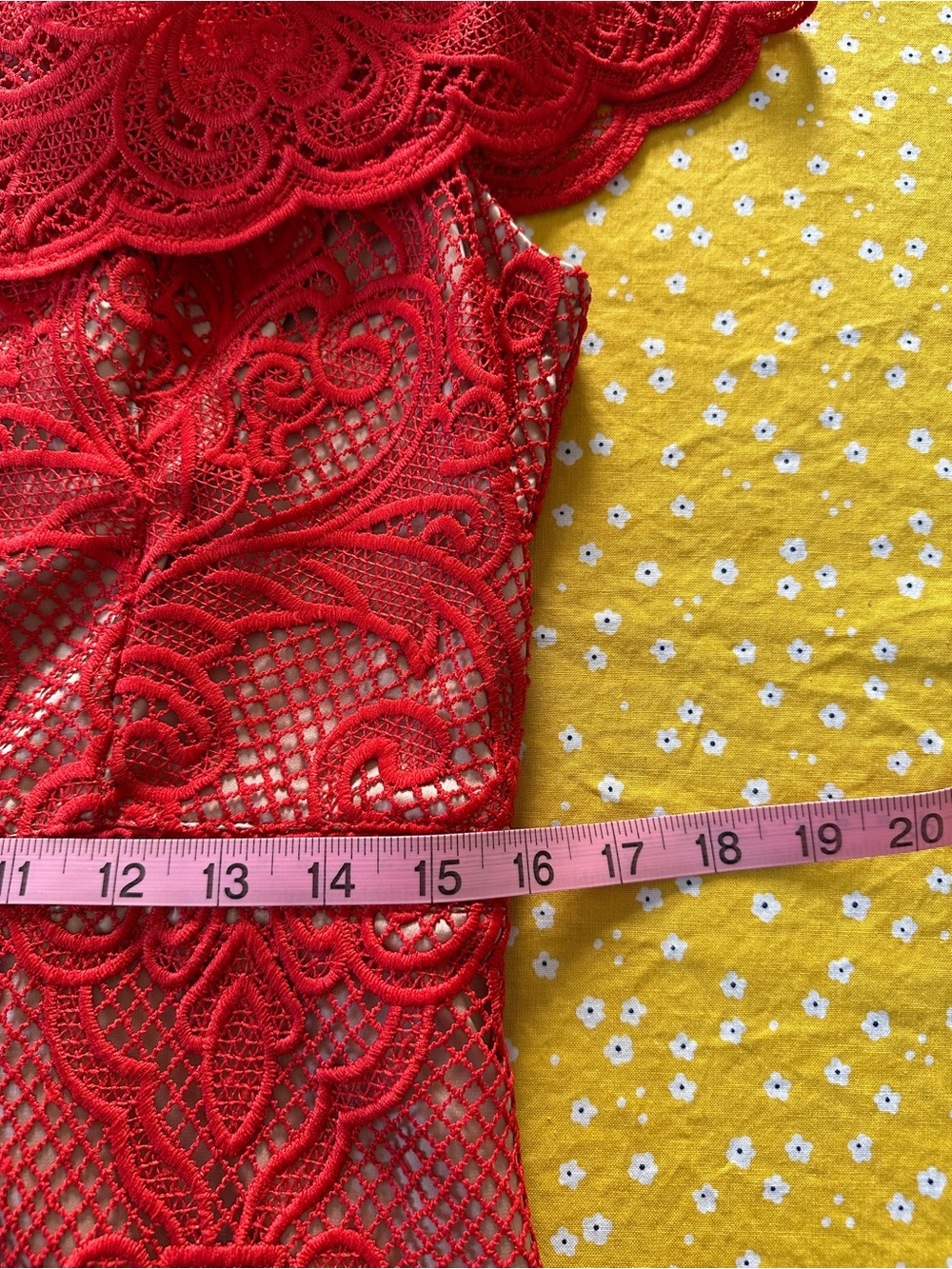 STYLESTALKER Red Lace Overlay Dress - Picture 9 of 14